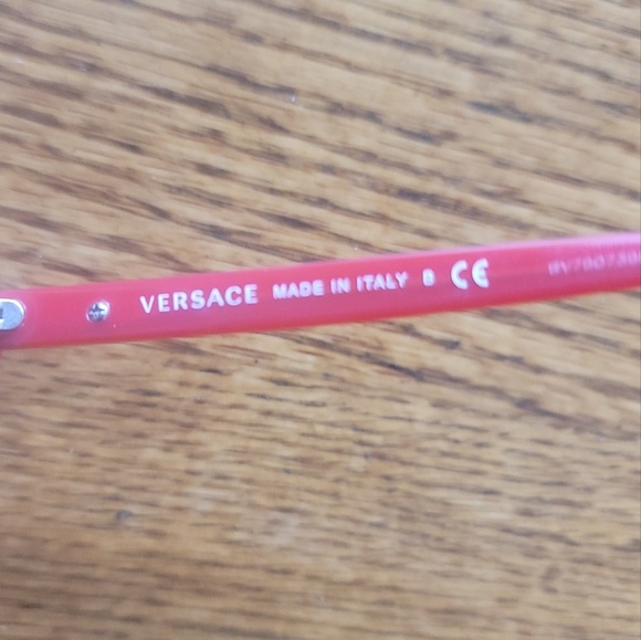 Versace Medusa Red Silver Hardware Small Medium Optical Glasses Frames - Picture 5 of 10